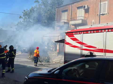 Incendio a Cerveteri