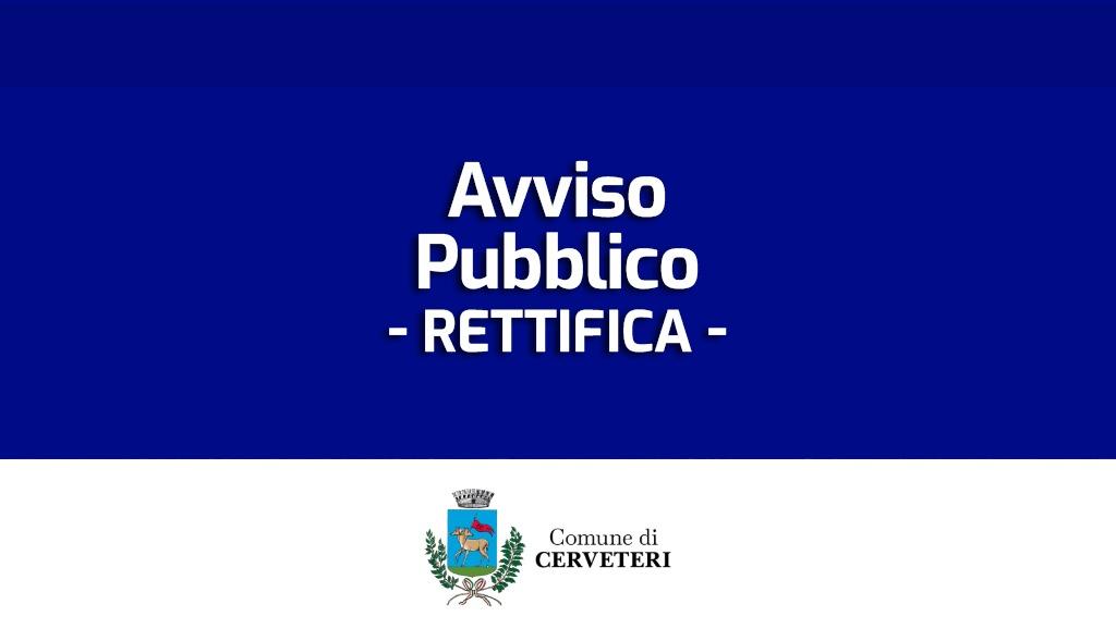 avviso pubblico RETTIFICA