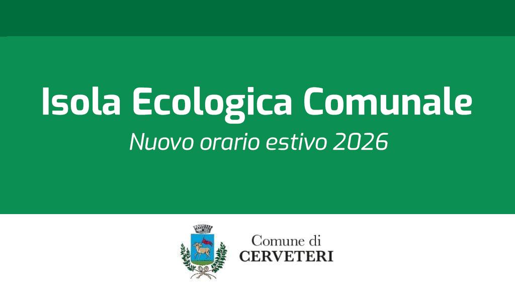 Isola Ecologica Comunale orario estivo 2026
